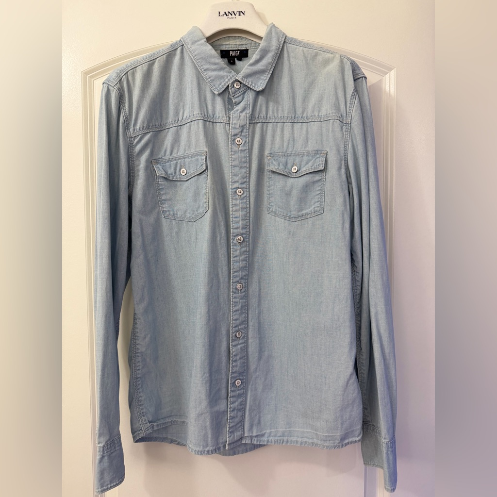 Paige Denim Blue Button-Up Shirt